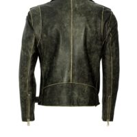 Vintage lined leather biker back
